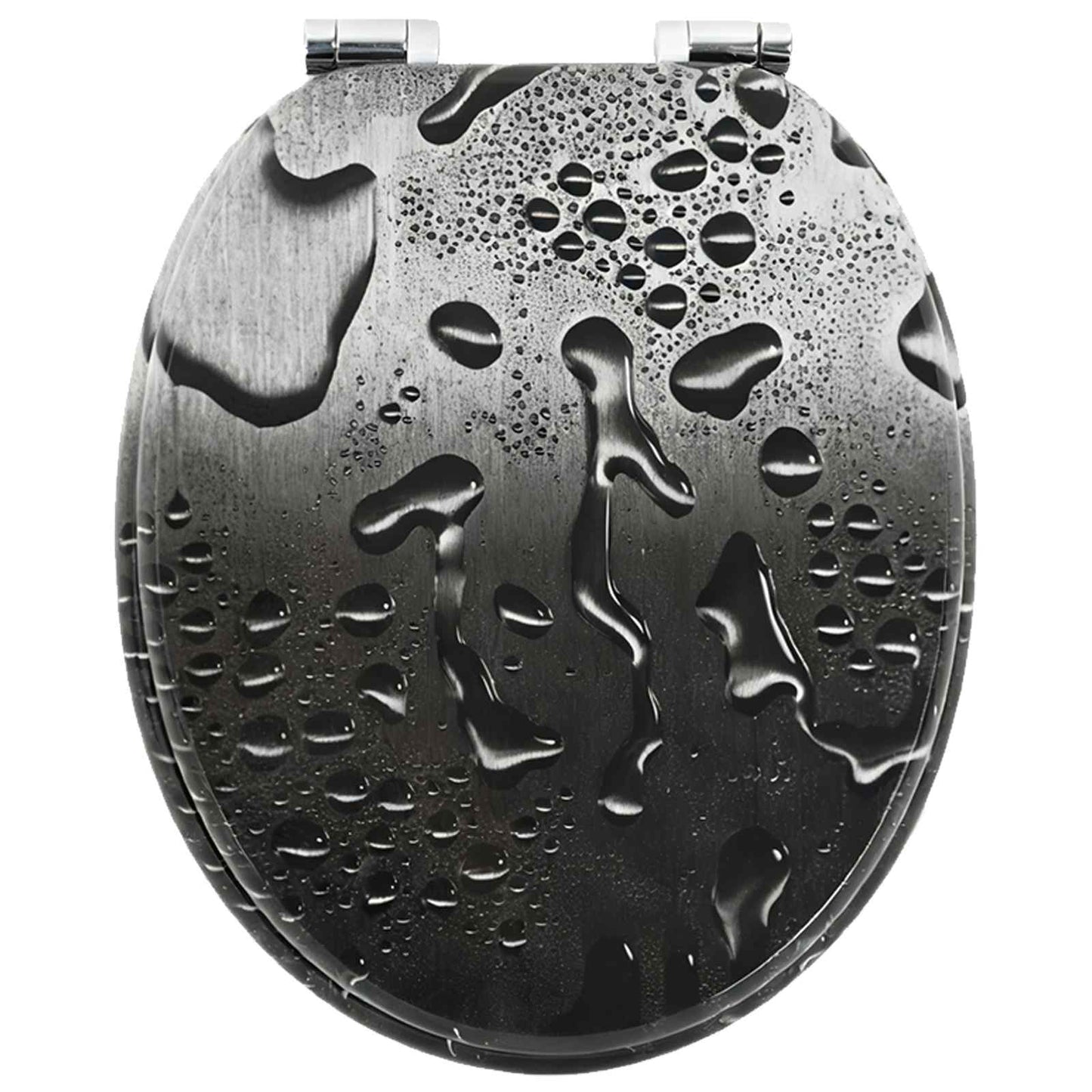 Toilet Seat 2 pcs Grey 44 x 38 cm MDF board