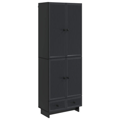 Cabinet Set 2 pcs Black 66 x 34.5 x 95 cm Engineered Wood