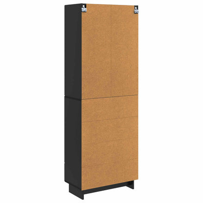 Cabinet Set 2 pcs Black 66 x 34.5 x 95 cm Engineered Wood