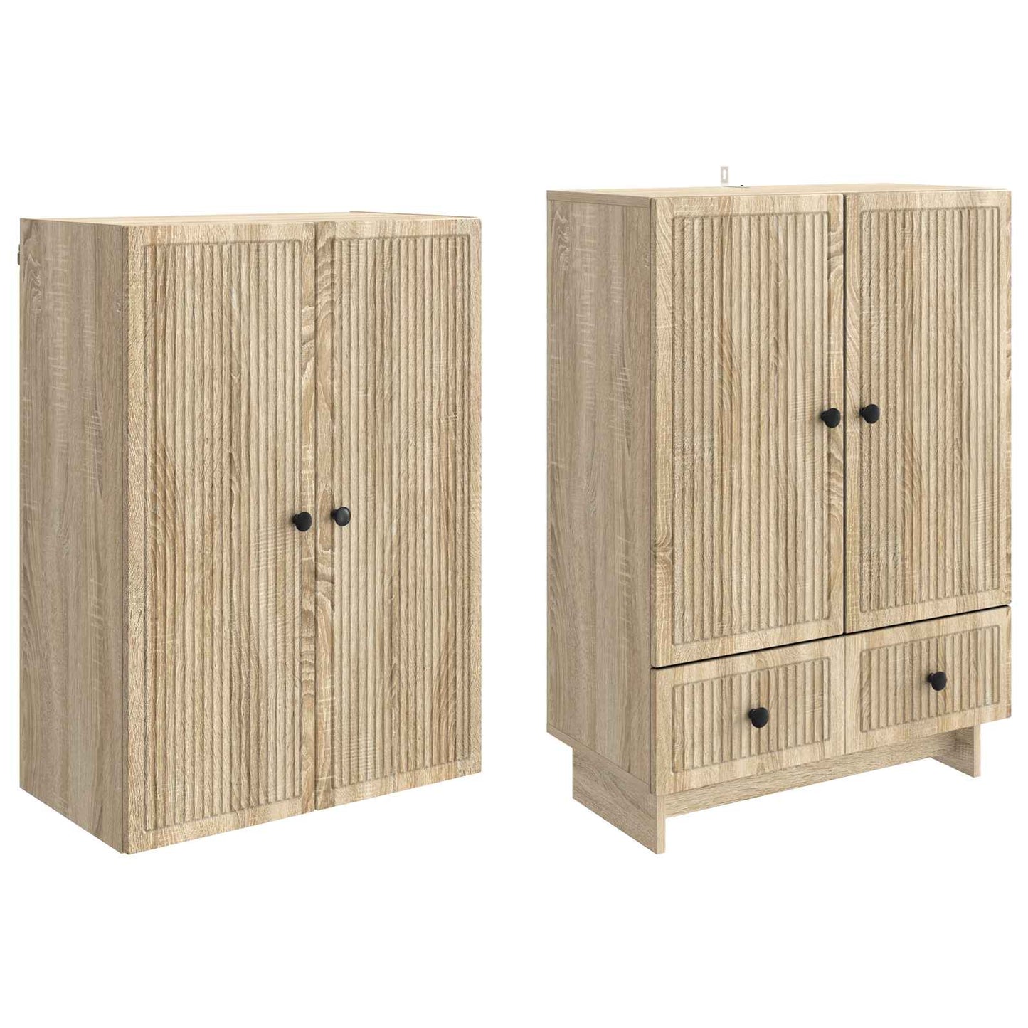 Cabinet Set 2 pcs Sonoma Oak 66 x 34.5 x 95 cm Engineered Wood