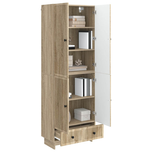 Cabinet Set 2 pcs Sonoma Oak Engineered Wood