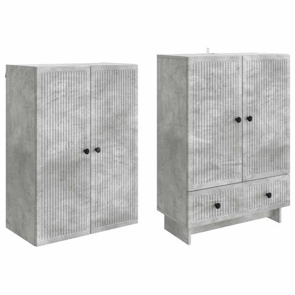 Cabinet Set 2 pcs Concrete Grey 66 x 34.5 x 95 cm