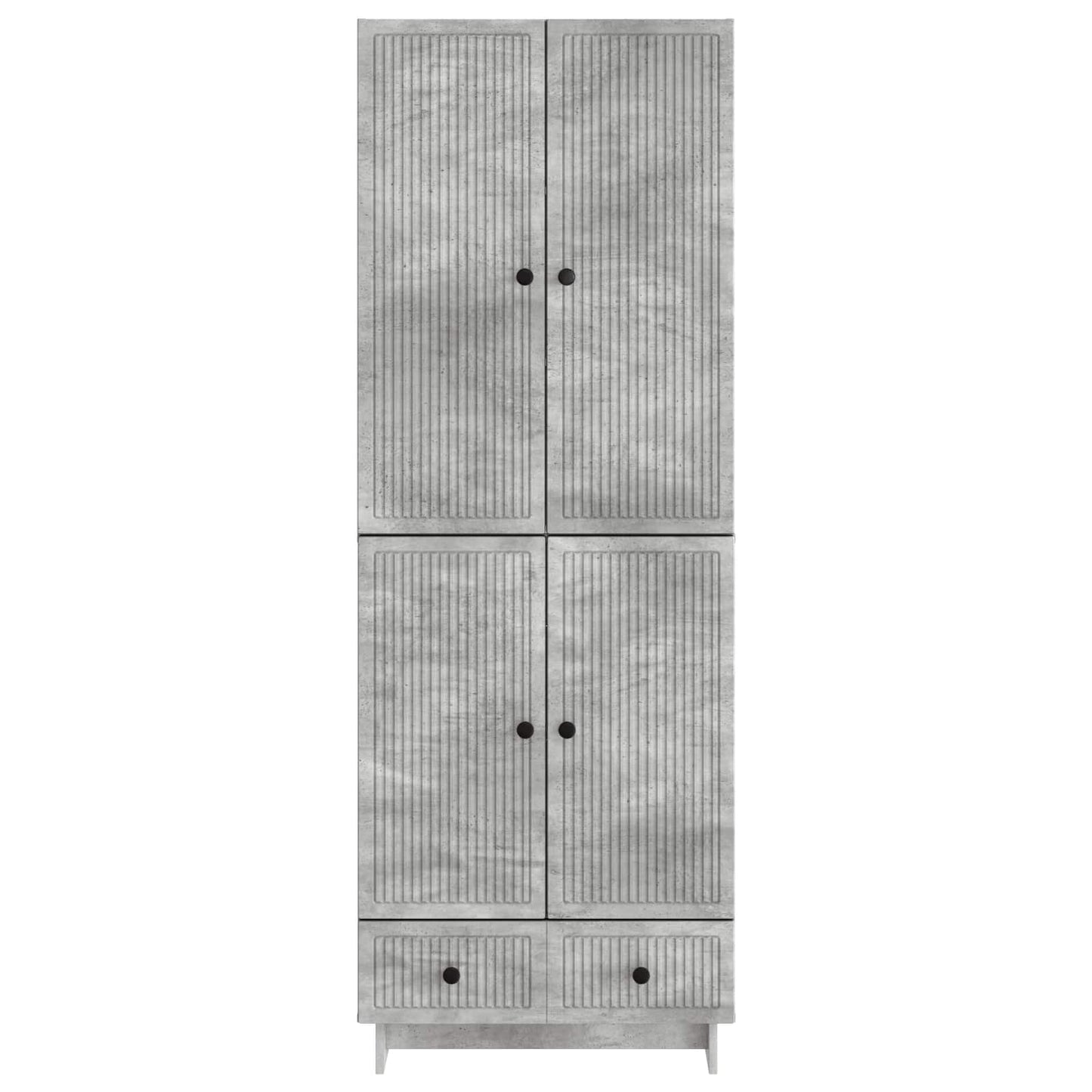 Cabinet Set 2 pcs Concrete Grey 66 x 34.5 x 95 cm