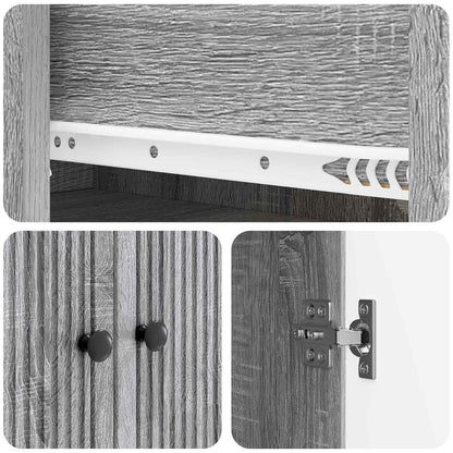 Cabinet Set 2 pcs Grey Sonoma Engineered Wood