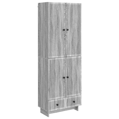 Cabinet Set 2 pcs Grey Sonoma 66 x 34.5 x 95 cm Engineered Wood