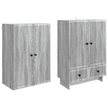 Cabinet Set 2 pcs Grey Sonoma 66 x 34.5 x 95 cm Engineered Wood