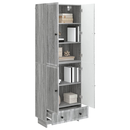 Cabinet Set 2 pcs Grey Sonoma 66 x 34.5 x 95 cm Engineered Wood
