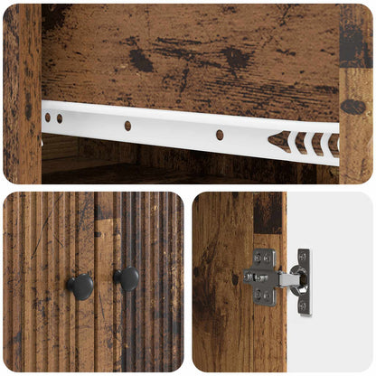 Cabinet Set 2 pcs Old Wood Engineered Wood
