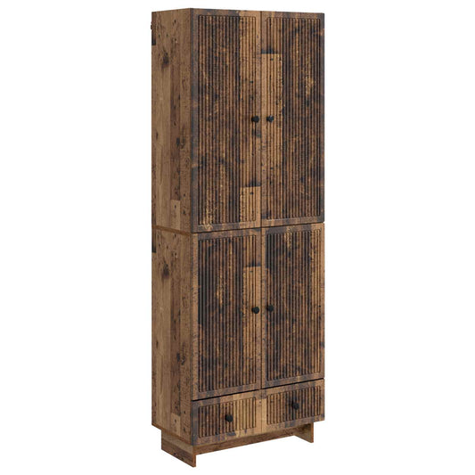 Cabinet Set 2 pcs Old Wood Engineered Wood