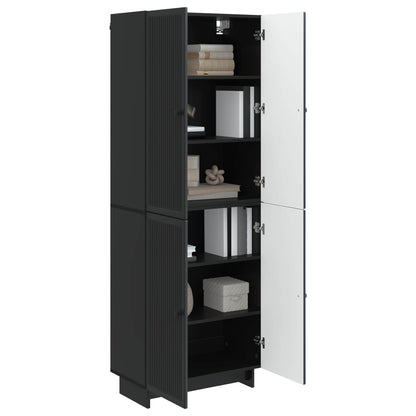 Cabinet Set 2 pcs Black 66 x 34.5 x 90 cm Engineered Wood