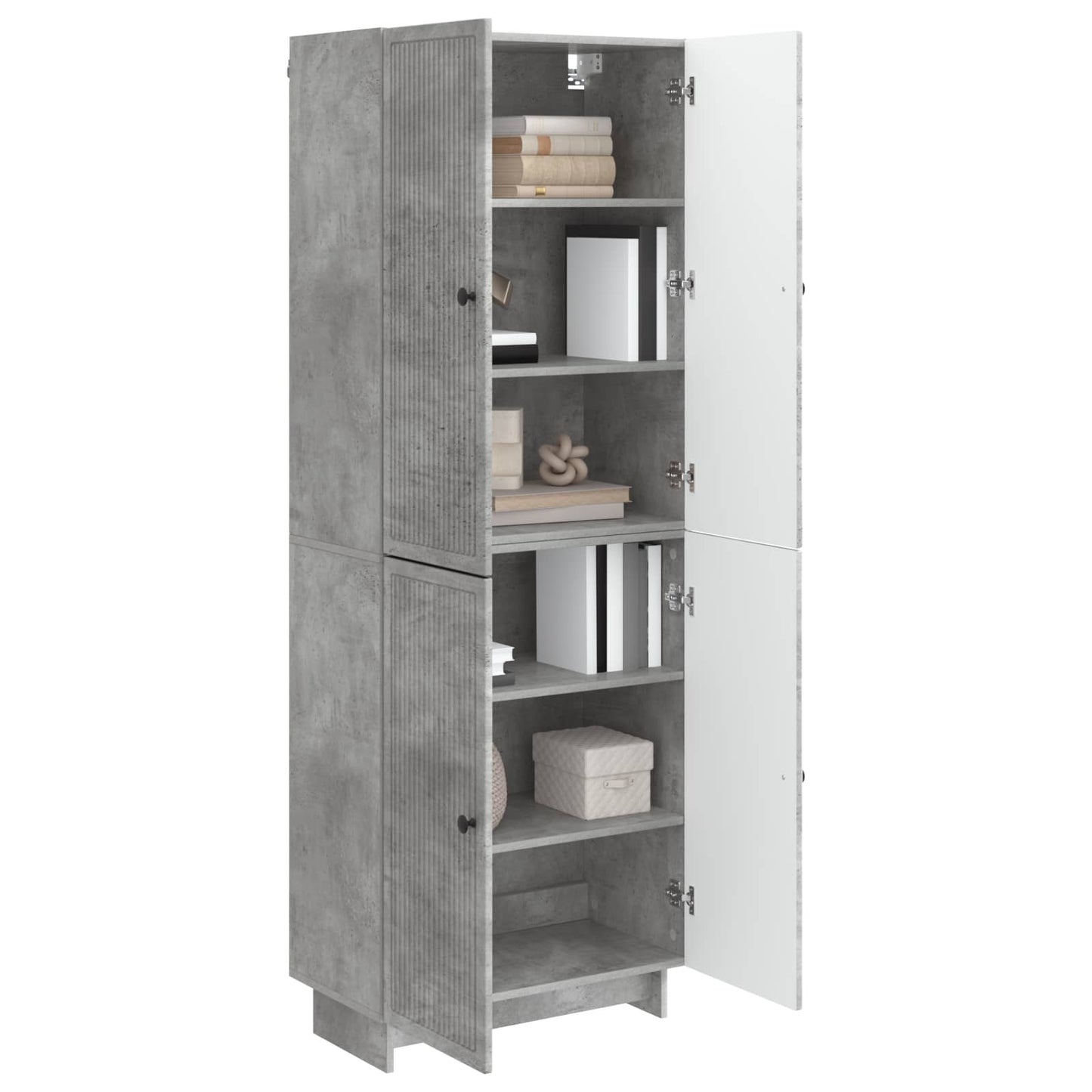 Cabinet Set 2 pcs Concrete Grey 66 x 34.5 x 90 cm