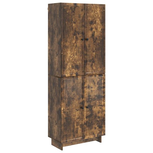 Cabinet Set 2 pcs Smoked Oak Engineered Wood
