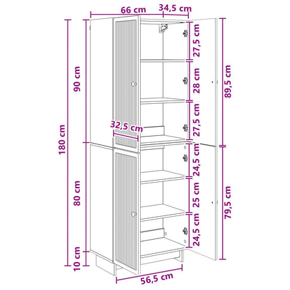 Cabinet Set 2 pcs Smoked Oak 66 x 34.5 x 90 cm Engineered Wood