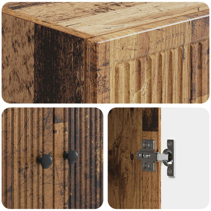 Cabinet Set 2 pcs Old Wood Engineered Wood