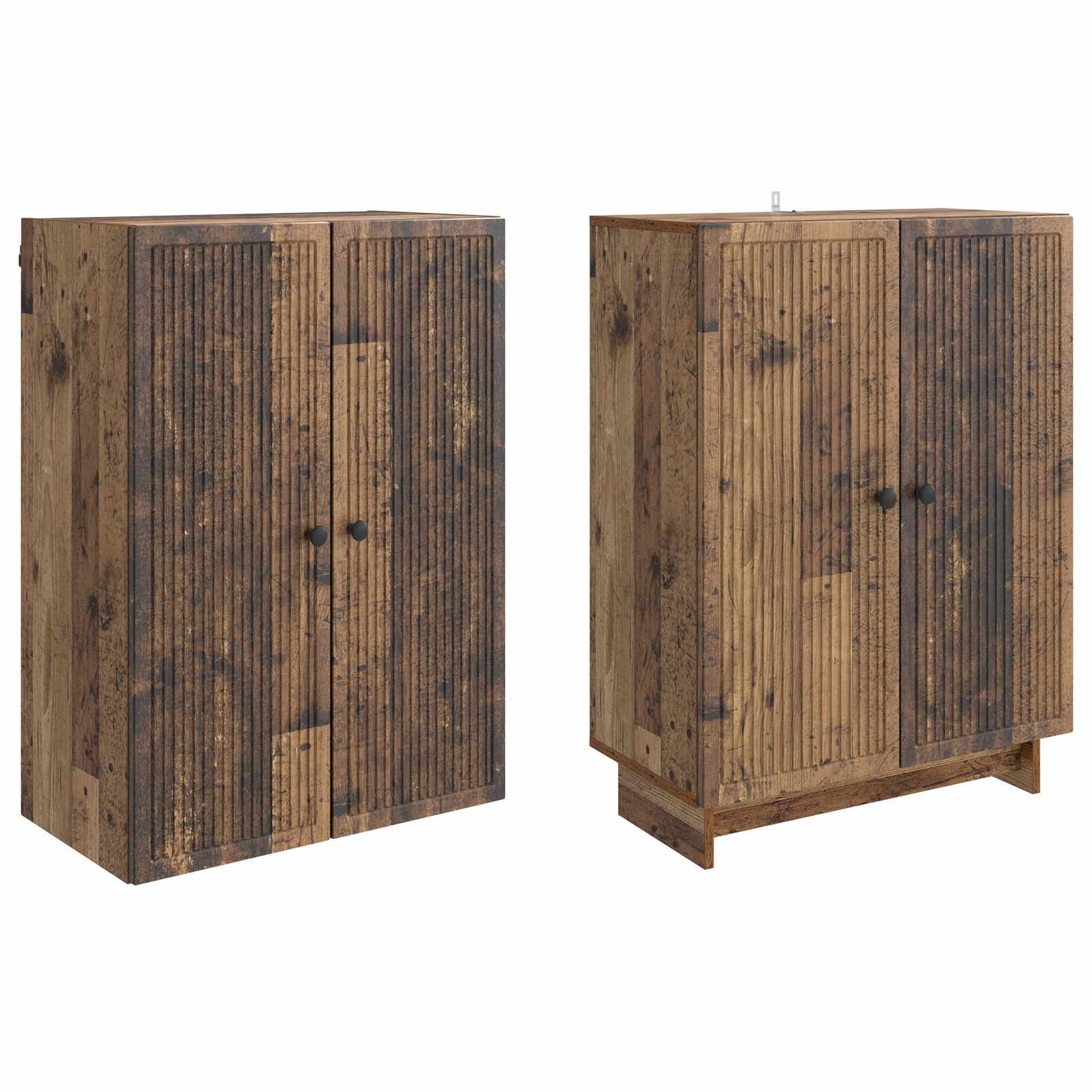 Cabinet Set 2 pcs Old Wood 66 x 34.5 x 90 cm Engineered Wood