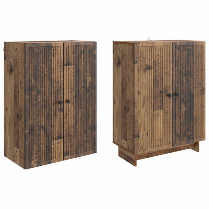 Cabinet Set 2 pcs Old Wood 66 x 34.5 x 90 cm Engineered Wood