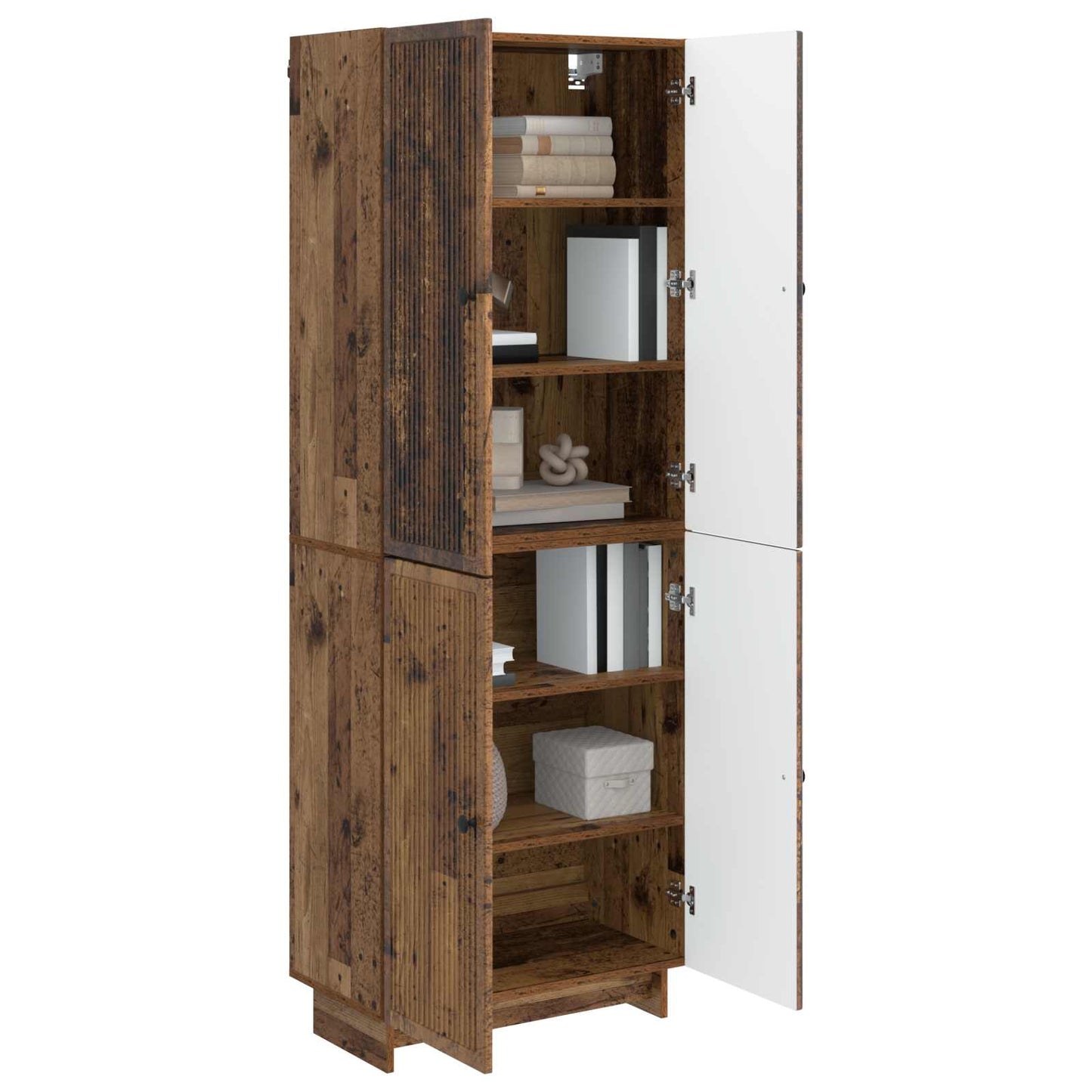 Cabinet Set 2 pcs Old Wood 66 x 34.5 x 90 cm Engineered Wood
