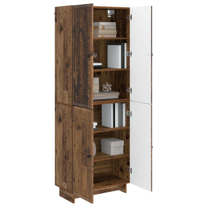 Cabinet Set 2 pcs Old Wood 66 x 34.5 x 90 cm Engineered Wood