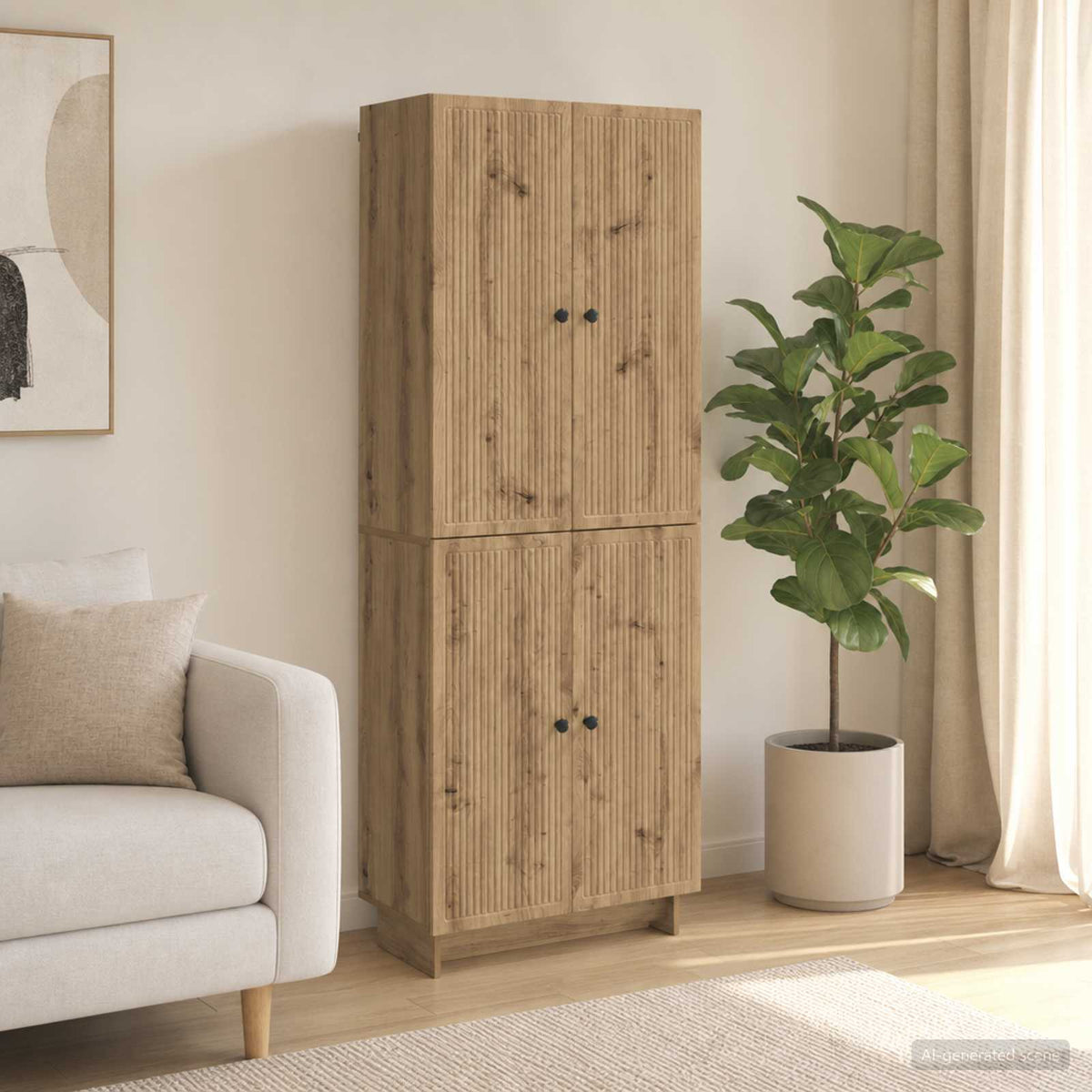 Cabinet Set 2 pcs Artisan Oak Engineered Wood