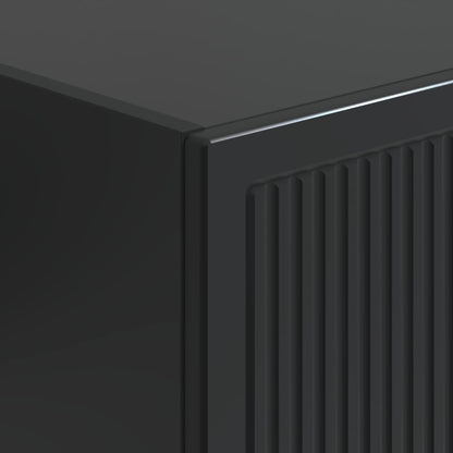 Cabinet Set 2 pcs Black Engineered Wood