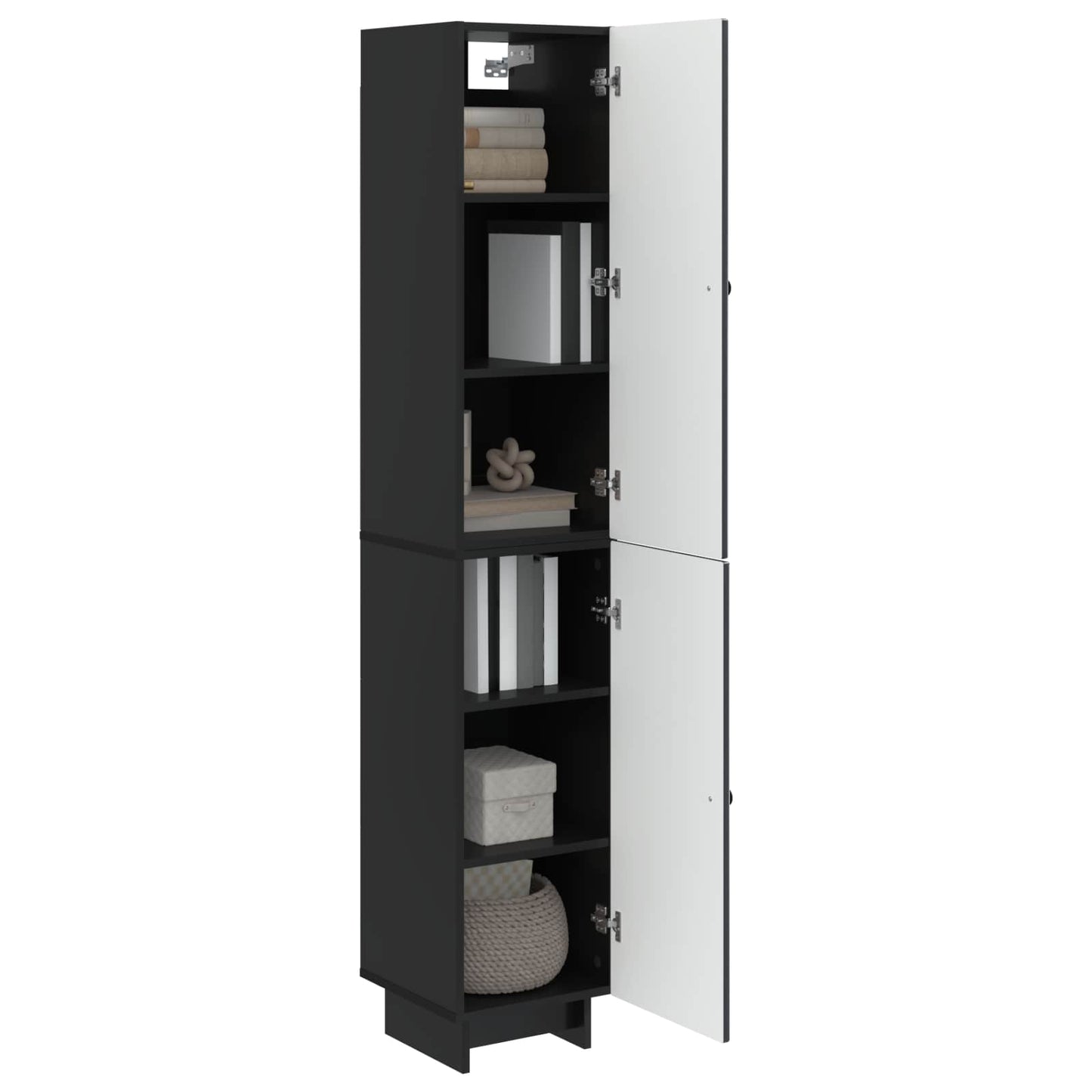 Cabinet Set 2 pcs Black 34.5 x 33 x 90 cm Engineered Wood