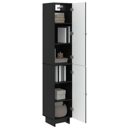 Cabinet Set 2 pcs Black 34.5 x 33 x 90 cm Engineered Wood