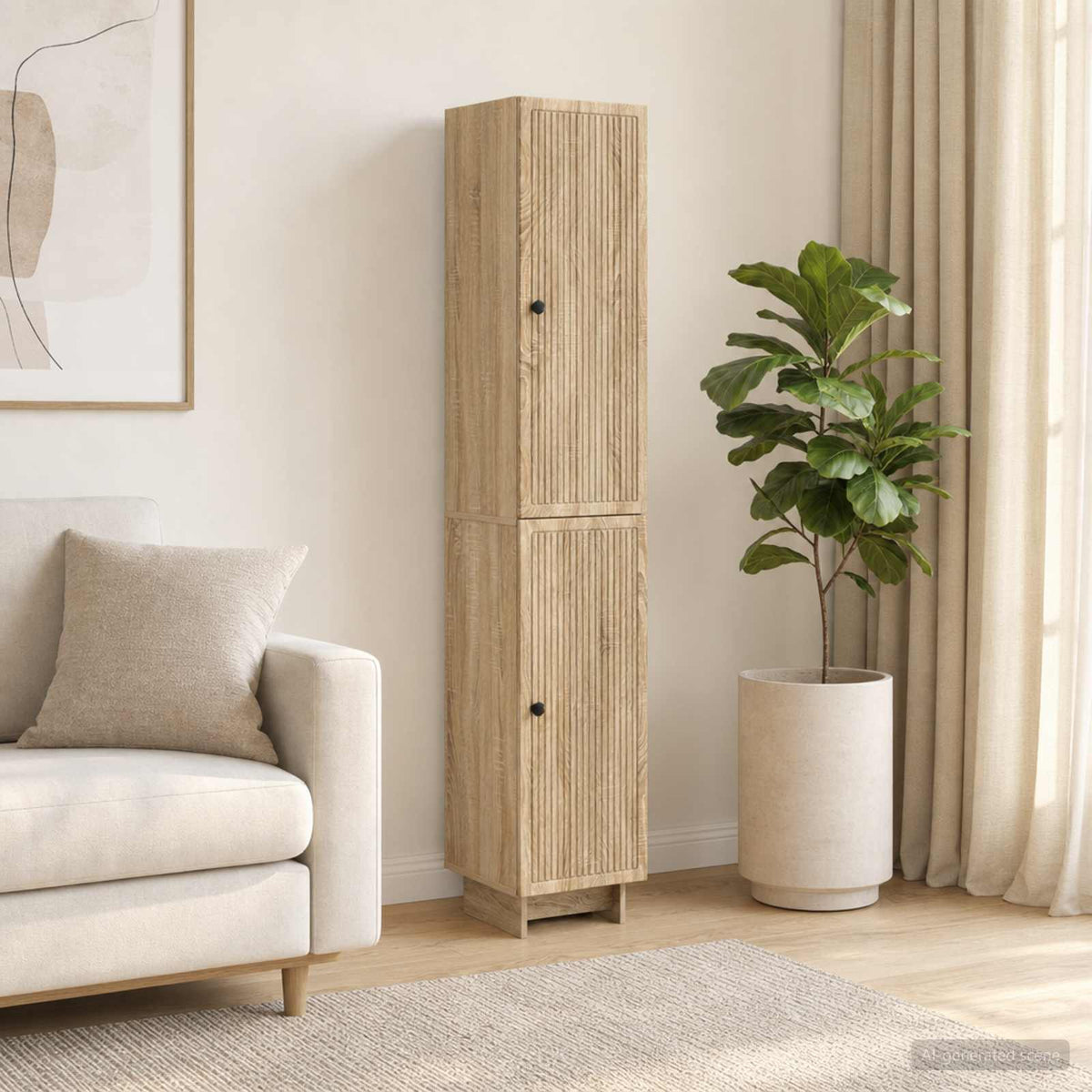 Cabinet Set 2 pcs Sonoma Oak Engineered Wood