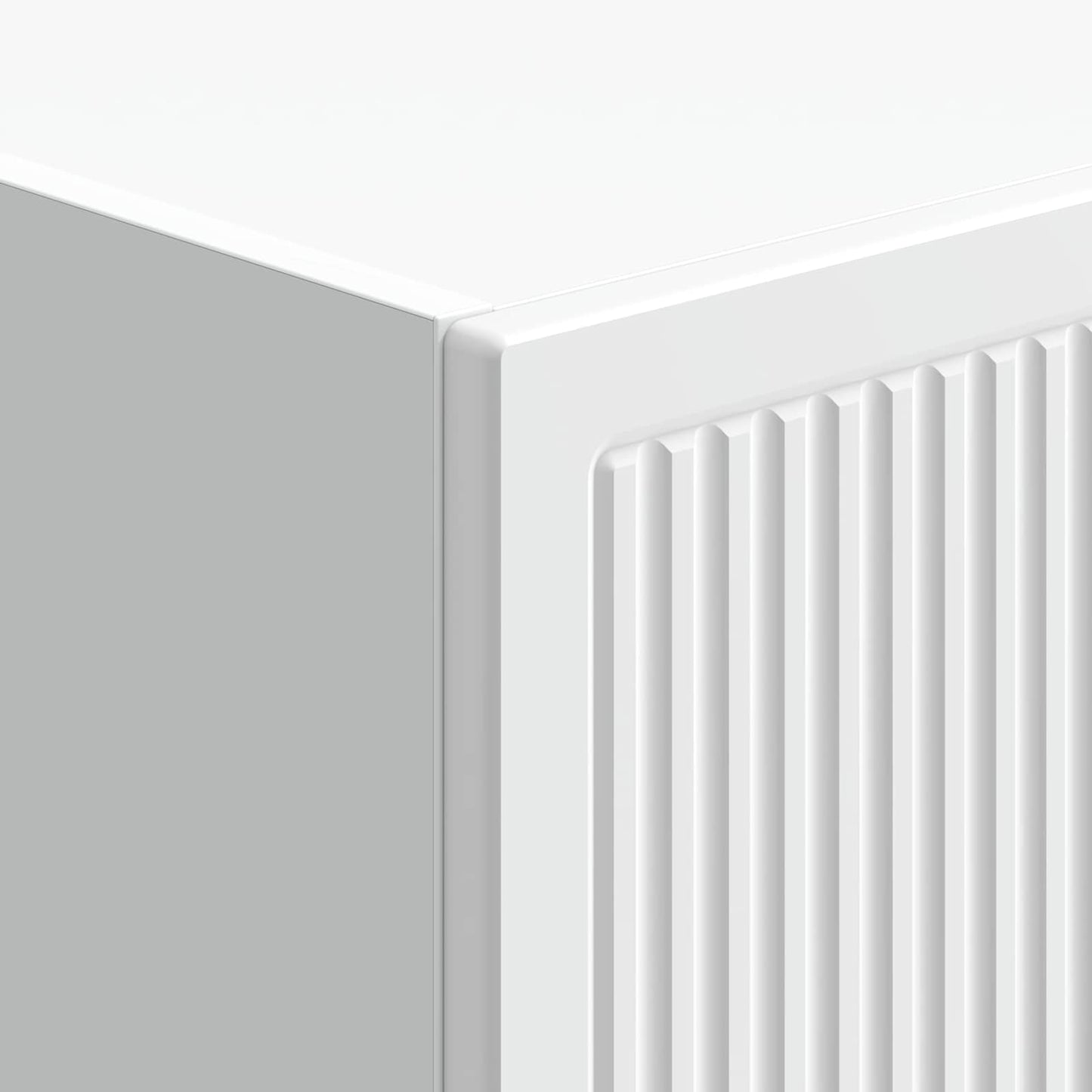 Cabinet Set 2 pcs High Gloss White Engineered Wood