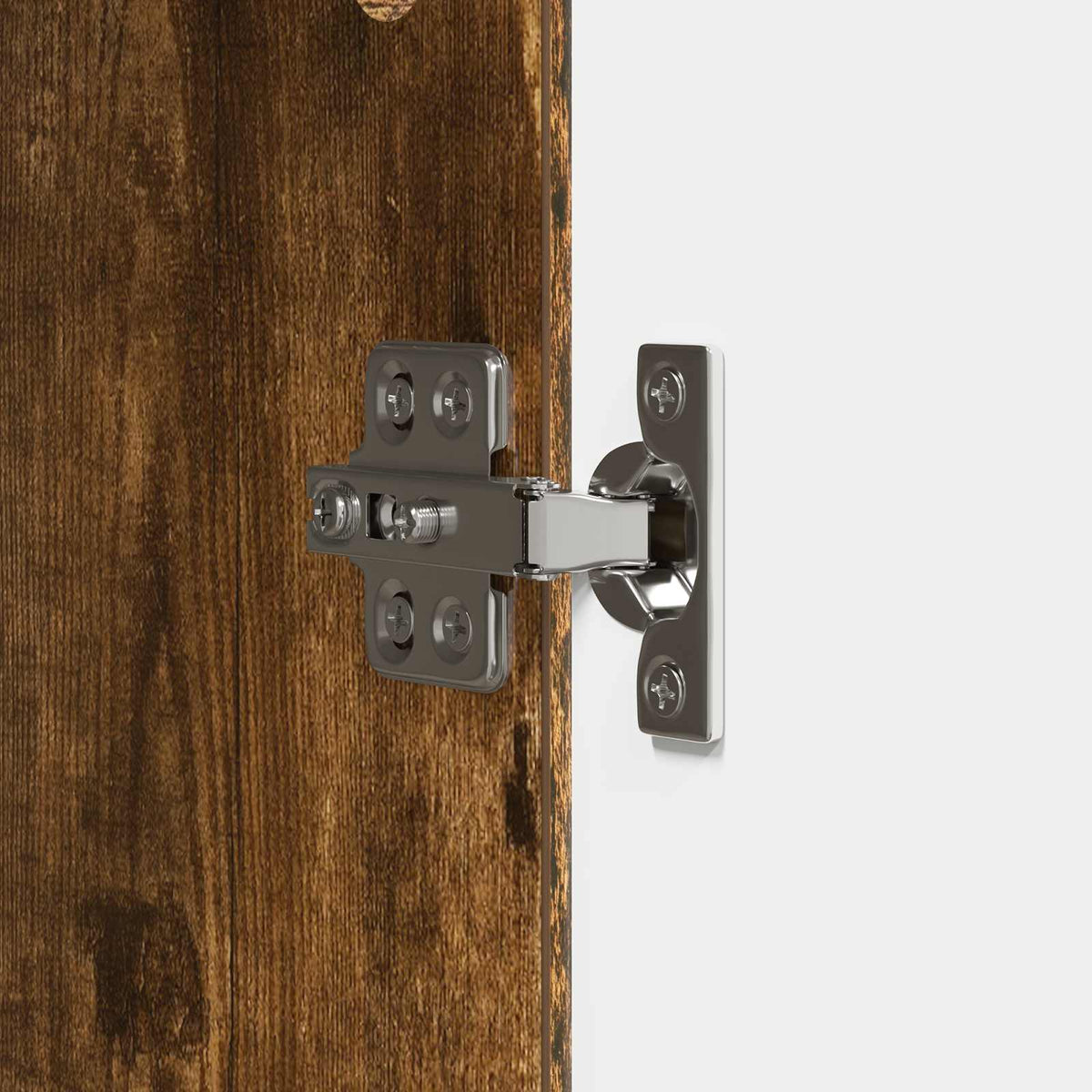 Cabinet Set 2 pcs Smoked Oak Engineered Wood