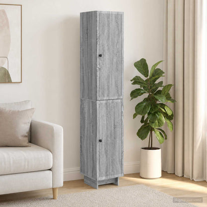 Cabinet Set 2 pcs Grey Sonoma Engineered Wood