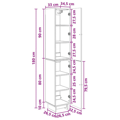 Cabinet Set 2 pcs Grey Sonoma 34.5 x 33 x 90 cm Engineered Wood