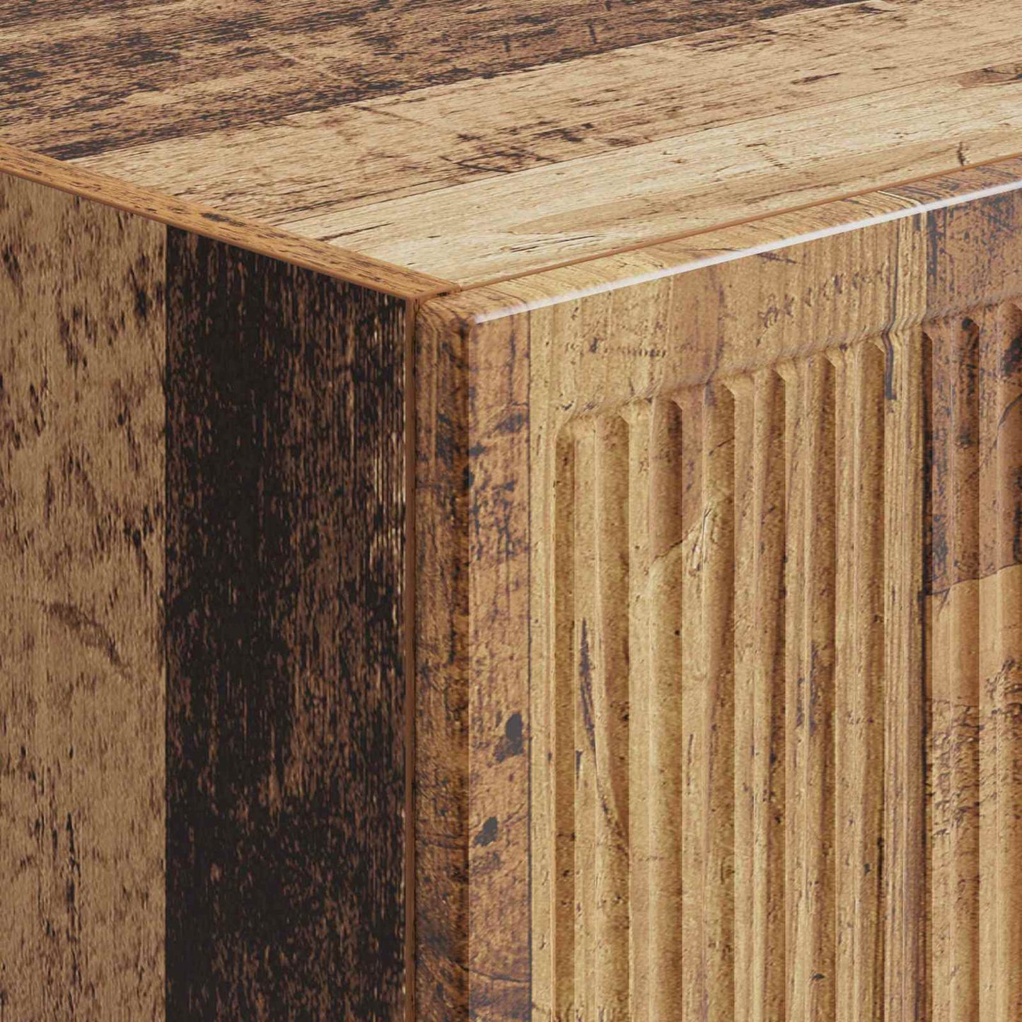 Cabinet Set 2 pcs Old Wood Engineered Wood