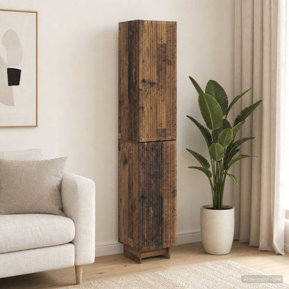 Cabinet Set 2 pcs Old Wood Engineered Wood