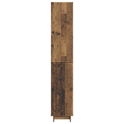 Cabinet Set 2 pcs Old Wood 34.5 x 33 x 90 cm Engineered Wood