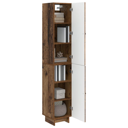 Cabinet Set 2 pcs Old Wood 34.5 x 33 x 90 cm Engineered Wood