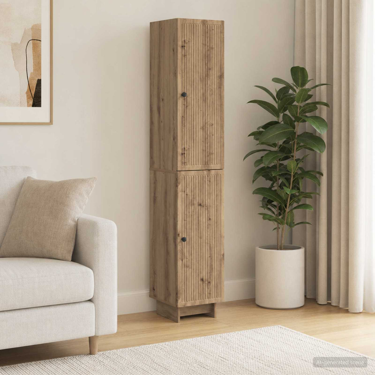 Cabinet Set 2 pcs Artisan Oak Engineered Wood