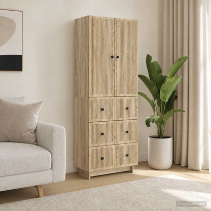 Cabinet Set 2 pcs Engineered Wood