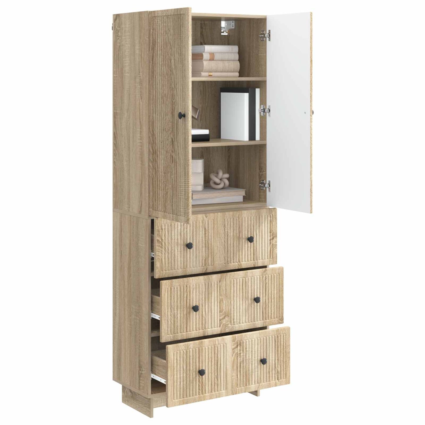 Cabinet Set 2 pcs 66 x 34.5 x 90 cm Engineered Wood