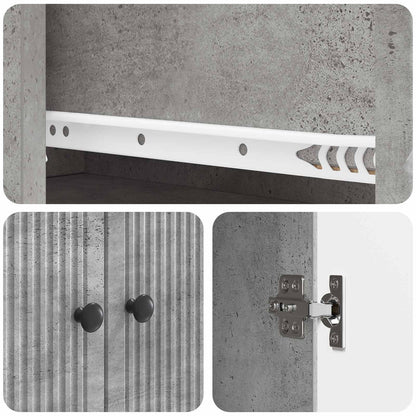 Cabinet Set 2 pcs Concrete Grey Engineered Wood