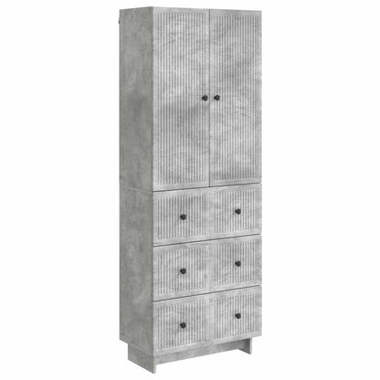 Cabinet Set 2 pcs Concrete Grey 66 x 34.5 x 90 cm