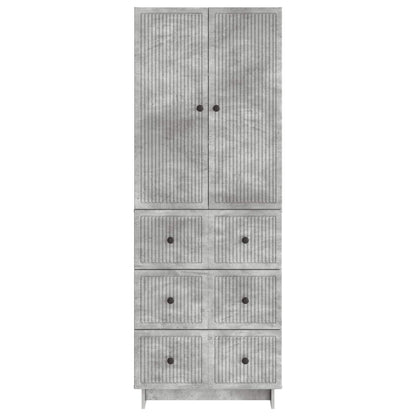 Cabinet Set 2 pcs Concrete Grey 66 x 34.5 x 90 cm