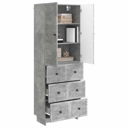 Cabinet Set 2 pcs Concrete Grey 66 x 34.5 x 90 cm