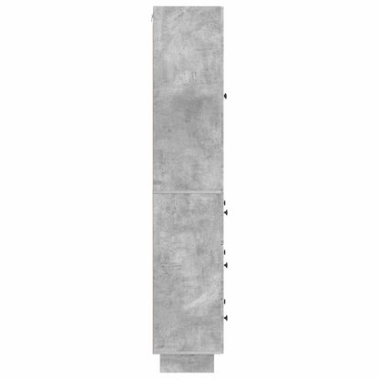 Cabinet Set 2 pcs Concrete Grey 66 x 34.5 x 90 cm