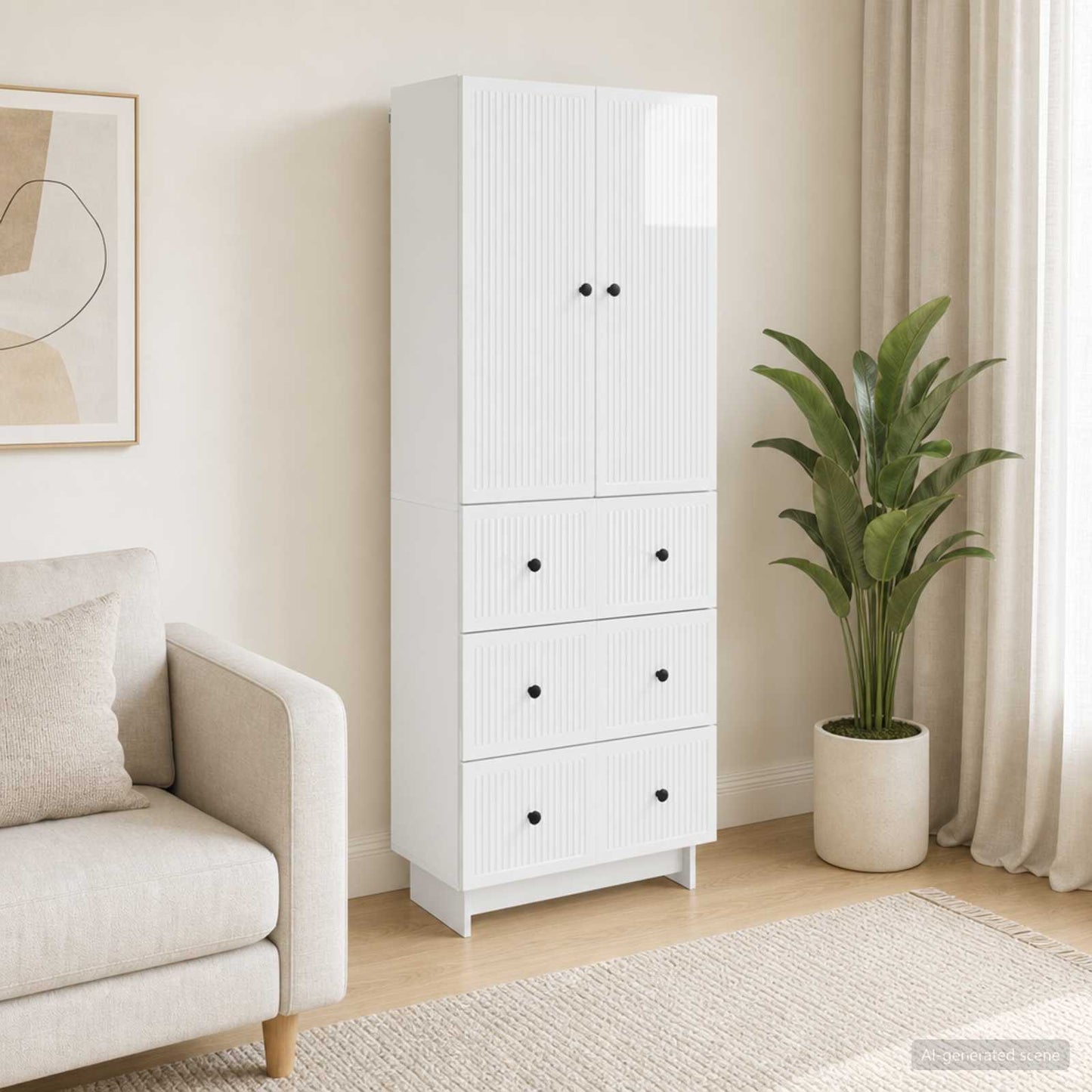 Cabinet Set 2 pcs Engineered Wood