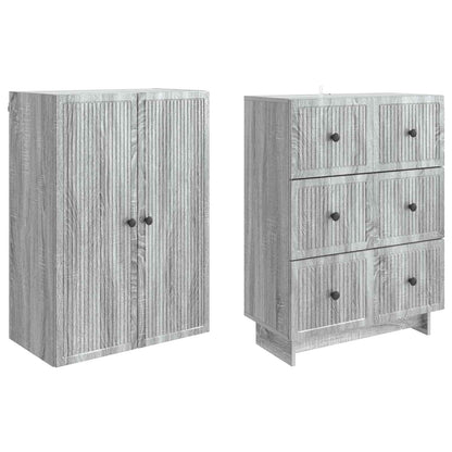 Cabinet Set 2 pcs 66 x 34.5 x 90 cm Engineered Wood
