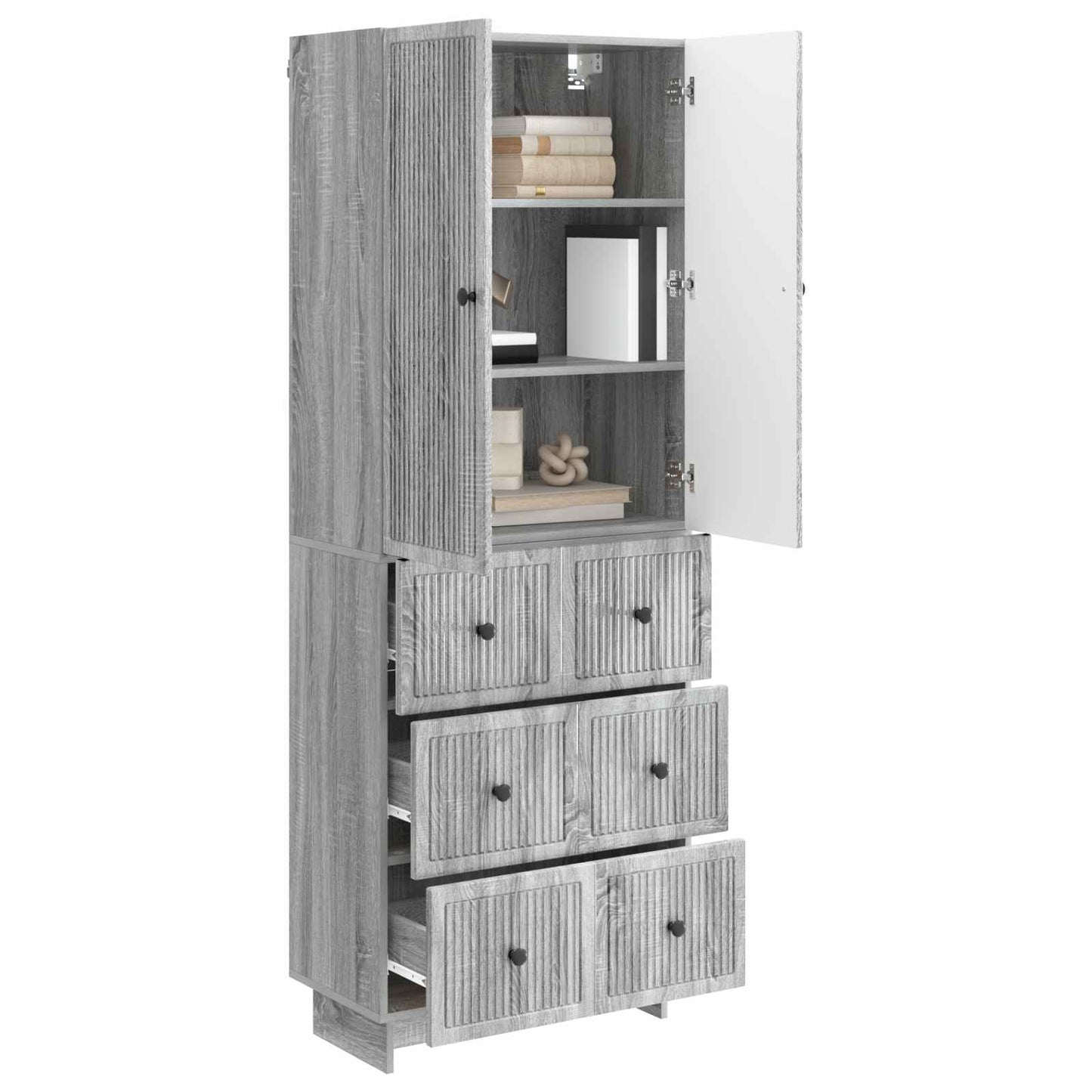 Cabinet Set 2 pcs 66 x 34.5 x 90 cm Engineered Wood