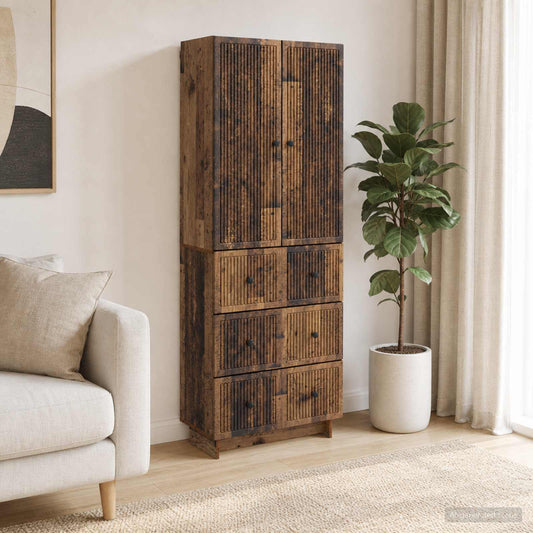 Cabinet Set 2 pcs Engineered Wood