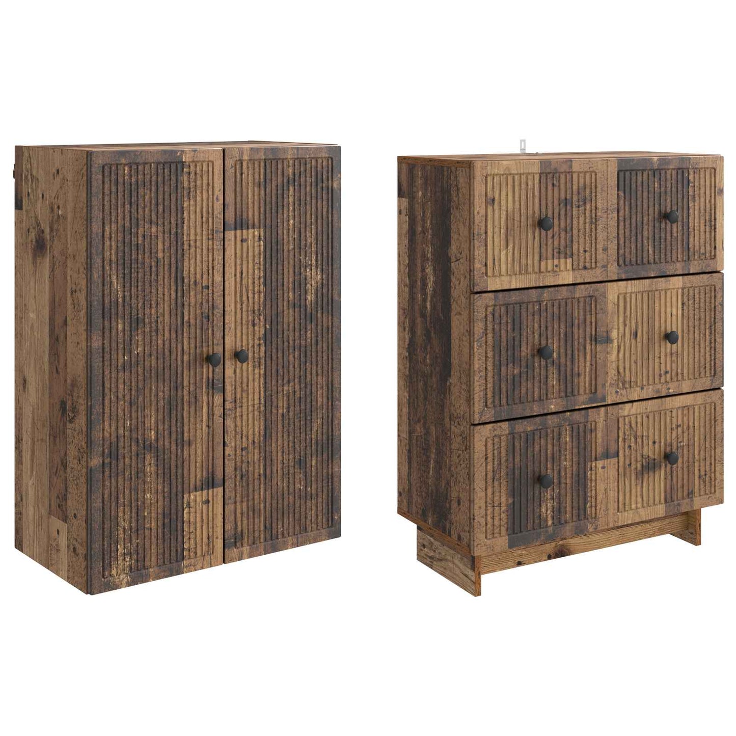 Cabinet Set 2 pcs 66 x 34.5 x 90 cm Engineered Wood