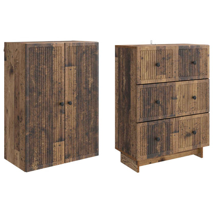 Cabinet Set 2 pcs 66 x 34.5 x 90 cm Engineered Wood