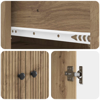 Cabinet Set 2 pcs Engineered Wood
